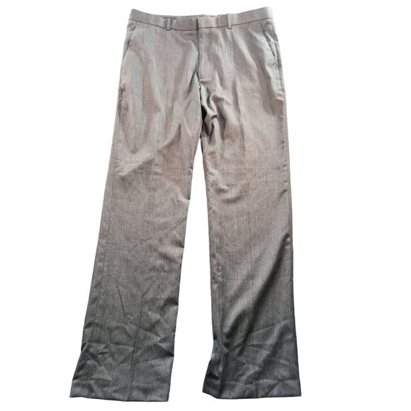 Perry Ellis Alloy Essentials Dress‎ Pants Men 36X34 Gray Preppy Office Workwear - Picture 1 of 8